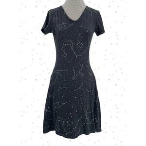 Svaha Constellation Star Black Astronomy Dress Pockets STEM Space Science Size 4
